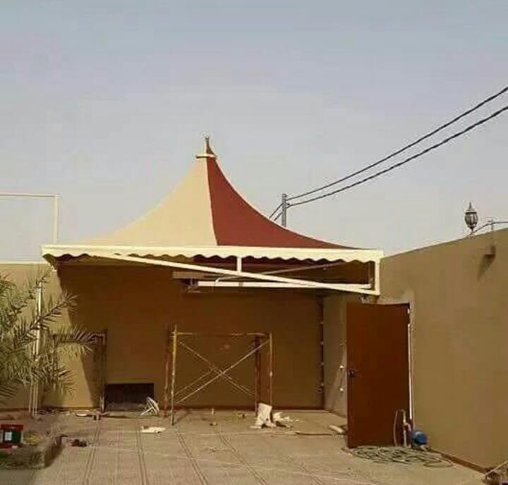 تركيب وتفصيل مظلات حدائق قماش للمازل في جده 8 مظلات حدائق 48