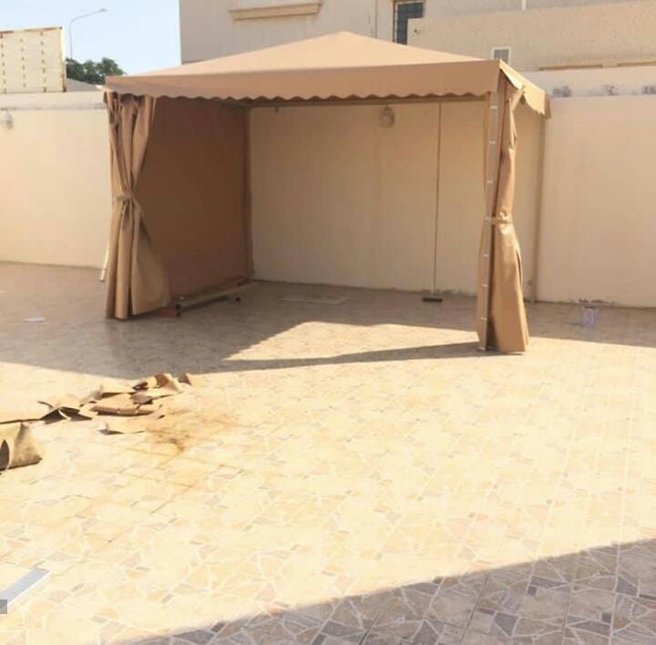 تركيب وتفصيل مظلات حدائق قماش للمازل في جده 7 مظلات حدائق 26