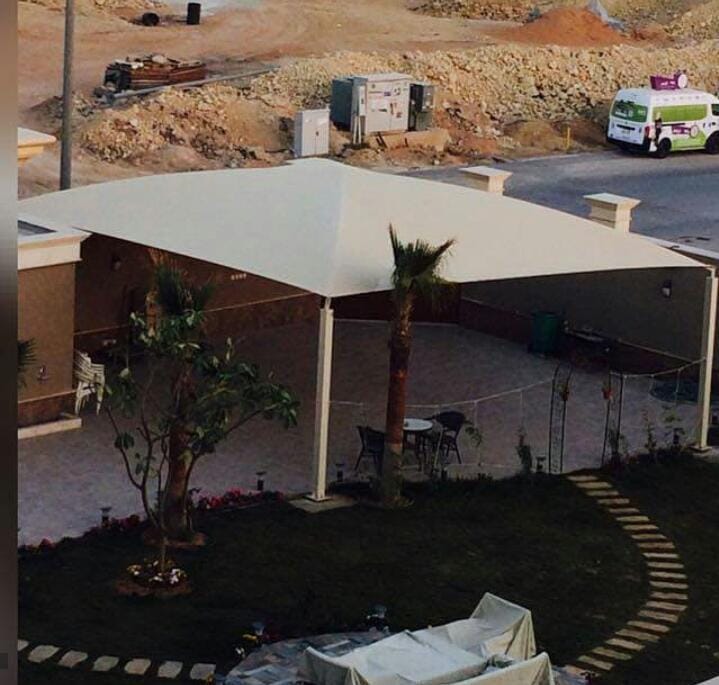 تركيب وتفصيل مظلات حدائق قماش للمازل في جده 17 مظلات حدائق 172