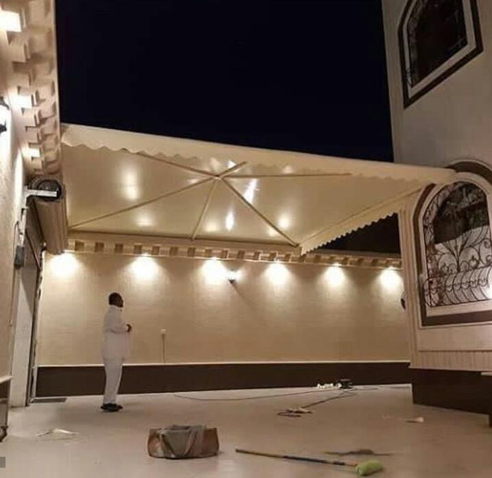تركيب وتفصيل مظلات حدائق قماش للمازل في جدة